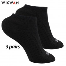 Wigwam So Soft Low Cut Socks (9-12) Black 3-PAIR