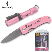 Browning Microblast Flashlight/Folder Combo- Pink