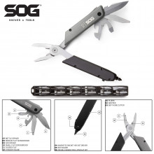 SOG Baton Q4 Multi-Tool- Black/Grey Anodized