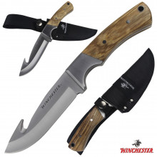 Winchester Ersatz Wood Large Fixed Blade w/ Gut Hook