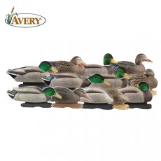 Avery GHG Pro-Grade Mallards/Harvester Flocked Head Duck Decoys (12-Pack)