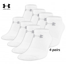 UA Socks: 4-PAIR All Season Performance No Show IRREG (L)- White