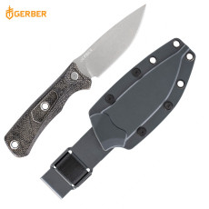 Gerber Convoy Drop Point Fixed Blade Knife w/Sheath- Morel Brown