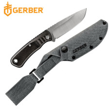Gerber Downwind Drop-Point Fixed Blade Knife- Black/Grey