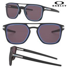 Oakley Latch Alpha Sunglasses- Matte Black/Prizm Grey w/Sapphire
