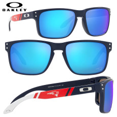Oakley Holbrook New England Patriots 2021 Sunglasses- Matte Black/Prizm Sapphire