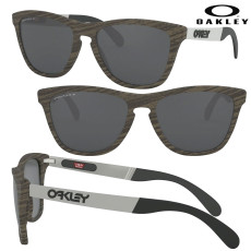 Oakley Frogskins Mix Polarized Sunglasses- Woodgrain/Prizm Black
