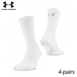 Irregular: 4 Pairs Under Armour All Season Performance Crew Socks (L)